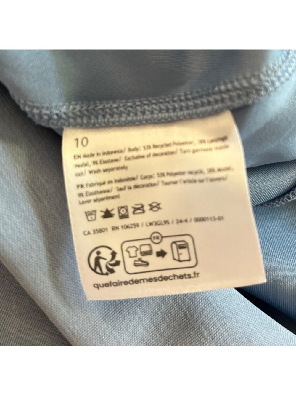 Lululemon Womens Sz 10 Sweatshirt Softstreme Perfect Oversized Crop Blue LW3GL9S - Picture 8 of 8